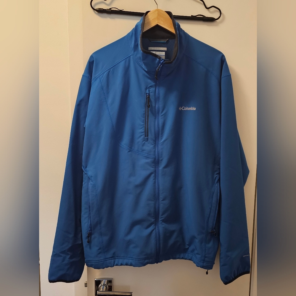 Columbia Men's Vibrant Blue Performance Omni-Wick Jacket Windbreaker - Size XL